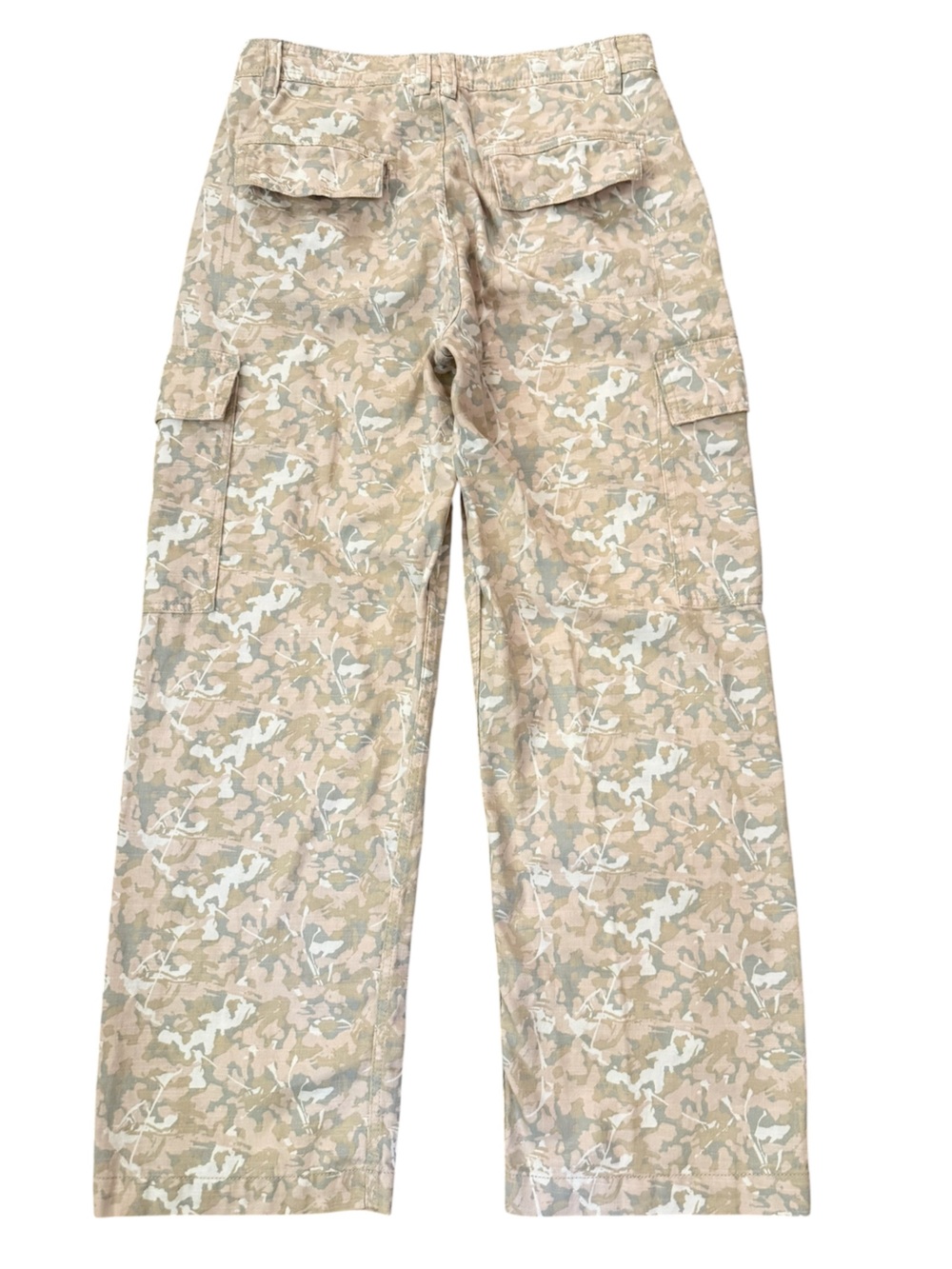 Cotton On Desert Camo Cargo Pants High Rise Utility Wide Straight Leg Tan Sage 8 - Picture 2 of 14